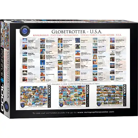 Eurographics Puslespil Globetrotter Collection: US - 1000 Brikker 4 Eurographics Puslespil Globetrotter Collection: US - 1000 Brikker - Billede 2