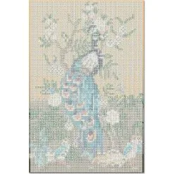 1play Diamond Art 20x30cm - Påfugl