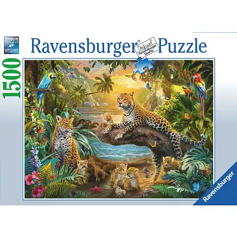 Ravensburger Leopard Familie Puslespil 1500 Brikker 3 Ravensburger Leopard Familie Puslespil 1500 Brikker