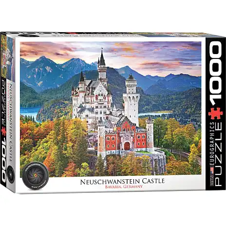 Eurographics Puslespil Neuschwanstein Castle Germany - 1000 Brikker 3 Eurographics Puslespil Neuschwanstein Castle Germany - 1000 Brikker