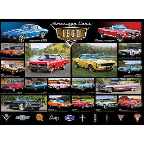 Eurographics Puslespil American Cars Of The 1960s - 1000 Brikker 4 Eurographics Puslespil American Cars Of The 1960s - 1000 Brikker - Billede 2