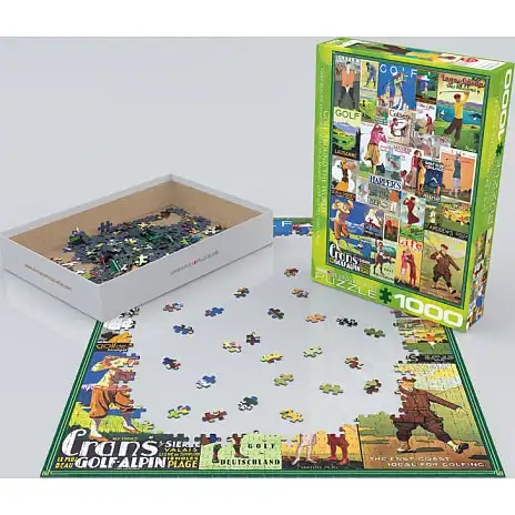 Eurographics Puslespil Golf Around The World - 1000 Brikker 4 Eurographics Puslespil Golf Around The World - 1000 Brikker - Billede 2