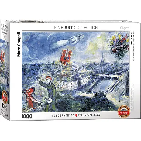 Eurographics Puslespil Le Bouquet De Paris By Marc Chagall - 1000 Brikker 3 Eurographics Puslespil Le Bouquet De Paris By Marc Chagall - 1000 Brikker