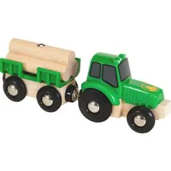 BRIO Traktor Med Vogn Og Tømmer 33799