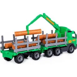 Polesie Lastbil Med Tømmerinkl. Kran/hænger 775x190x255mm -Konstruktionslegetøj butik b22b34553f336cbbb51acf1626a0460f