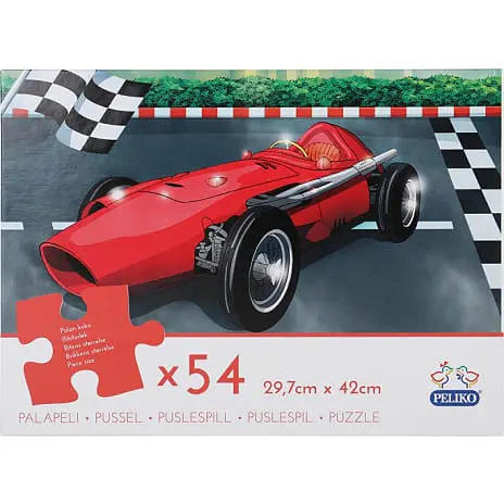 Peliko Puslespil Racerbil - 54 Brikker 3 Peliko Puslespil Racerbil - 54 Brikker