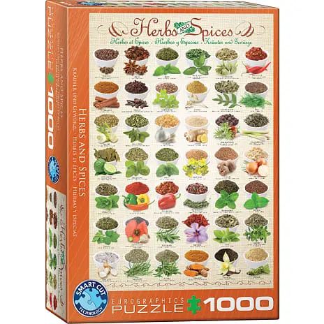 Eurographics Puslespil Herbs And Spices - 1000 Brikker 3 Eurographics Puslespil Herbs And Spices - 1000 Brikker