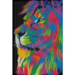 1CONZEPT Diamond Art Foam Board 20x30 Cm - Løve