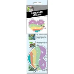 Andre Mærker Diamond Art Hjerte Nøglering - 8x7,5 Cm -Konstruktionslegetøj butik c08094074572a73912a0b77b6e943462
