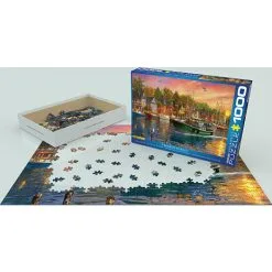 Eurographics Puslespil Harbor Sunset - 1000 Brikker -Konstruktionslegetøj butik c361b9be 1d81 48ae 98bc 935e7e8821a0
