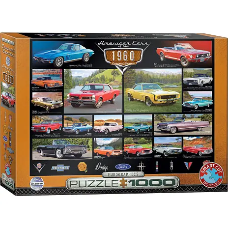 Eurographics Puslespil American Cars Of The 1960s - 1000 Brikker 3 Eurographics Puslespil American Cars Of The 1960s - 1000 Brikker