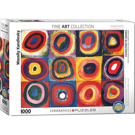 Eurographics Puslespil Kandinsky Study Squares - 1000 Brikker 3 Eurographics Puslespil Kandinsky Study Squares - 1000 Brikker