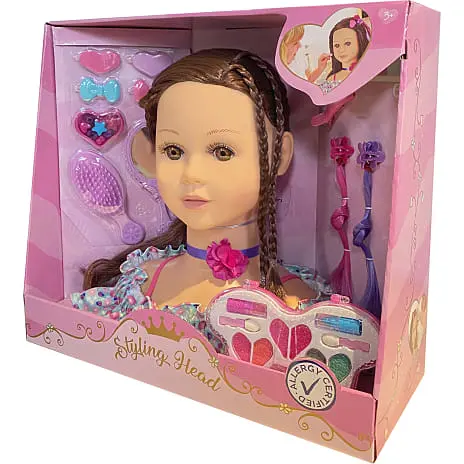 Andre Mærker Sminke- Og Frisørhoved Med AC Kosmetik Og Hårpynt - Brun 5 Andre Mærker Sminke- Og Frisørhoved Med AC Kosmetik Og Hårpynt - Brun - Billede 3