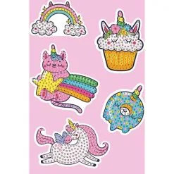 Andre Mærker Diamond Art Rainunicorn Stickers - 13x18 Cm