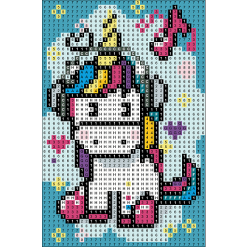 Andre Mærker Diamond Art Unicorn Lærred - 10x15 Cm