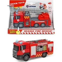 Dickie Toys SOS Scania Brandbil - 17 Cm