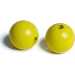 Andre Mærker Træperler 35 Mm 20 Stk Gul