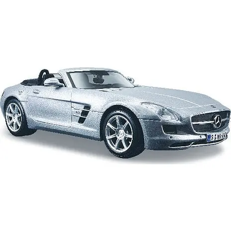 Maisto Mercedes-benz Sls Amg Roadster 1:24 Silver 3 Maisto Mercedes-benz Sls Amg Roadster 1:24 Silver