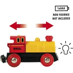 BRIO 33594 Batteridrevet Tovejs Lokomotiv, Rødt/gult -Konstruktionslegetøj butik e2bcde5d bcb5 45bf 9ae7 49dc687c034f