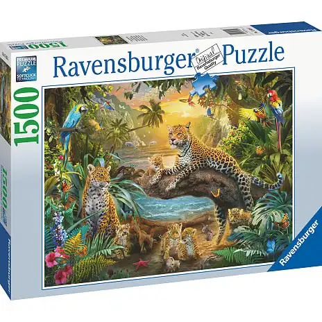 Ravensburger Leopard Familie Puslespil 1500 Brikker 7 Ravensburger Leopard Familie Puslespil 1500 Brikker - Billede 5
