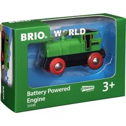 BRIO 33595 Batteridrevet Tovejs Lokomotiv, Grønt/sort