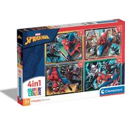 Clementoni Spiderman Puslespil 4 I 1