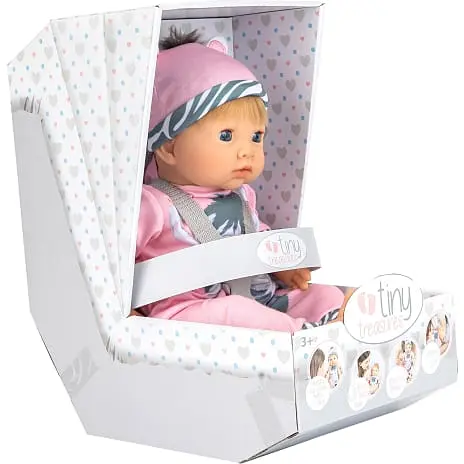 Tiny Treasure Blond Dukke Med Pink Tøj 4 Tiny Treasure Blond Dukke Med Pink Tøj - Billede 2