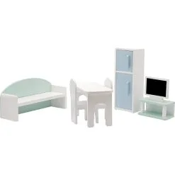 Andre Mærker Dukkemøbler Køkken Og Stue 5 Stk.