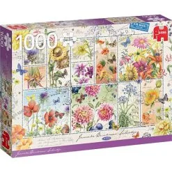 Jumbo Puslespil Flower Stamps Summer - 1000 Brikker Janneke Brinkman Premium