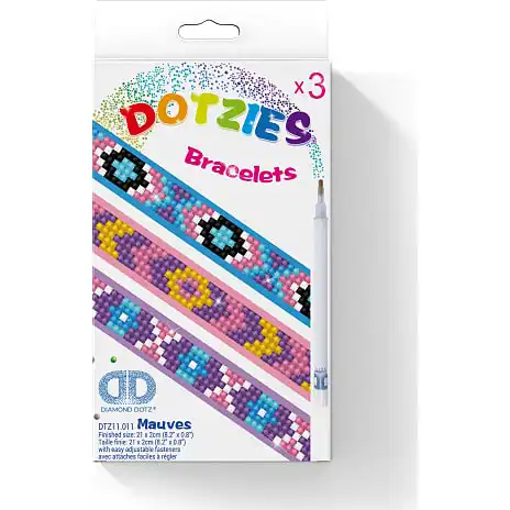 Diamond Dotz Bracelets Dotzies: 3 Stk: Mauves 3 Diamond Dotz Bracelets Dotzies: 3 Stk: Mauves