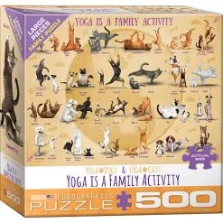 Eurographics Puslespil Yoga Is A Family Activity - 500 Brikker